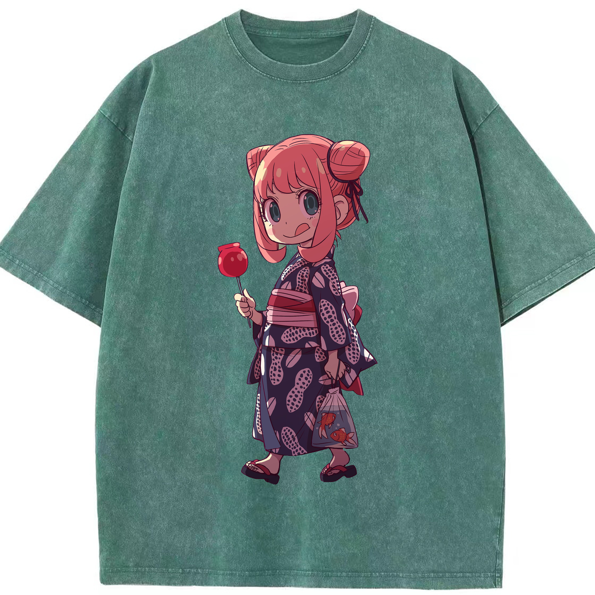 （画像用） SPY×FAMILY间谍家家酒 綿100% ヴィンテージ風 半袖Tシャツ（フロントプリント）